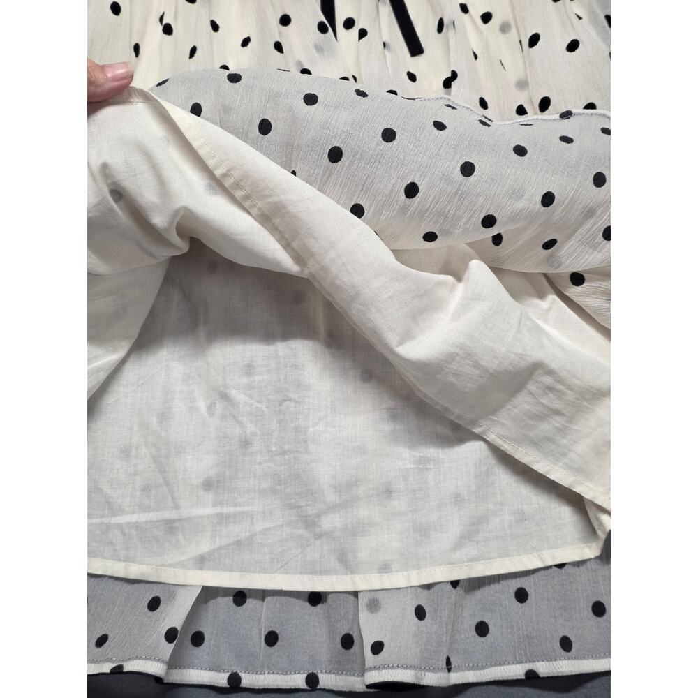 Sofie The Label Tiered Ruffle Mini Dress Polka Dot Romantic Bell Sleeve Small - Picture 6 of 11